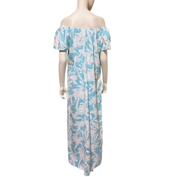 Vintage Hilo Hattie Hawaiian Muu Muu Maxi Dress L (3X) Oversized Hawaii Resort - Picture 8 of 11